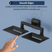 Plantex 304 Grade Stainless Steel Black Dual Soap Holder for Bathroom/Double Soap Dish/Soap Stand/Soap Case/Bathroom Accessories - Decan (Black)