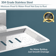 Plantex 304 Grade Stainless Steel Soap Dish Stand For Bathroom & Kitchen/Soap Dish/Bathroom Accessories - Iris (Chrome)