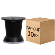 Plantex 3 Inch Sofa Legs for Bed Furniture/Sofa Legs for Table/Sofa Support Legs with Rubber Grip (Black, 10 Pcs)