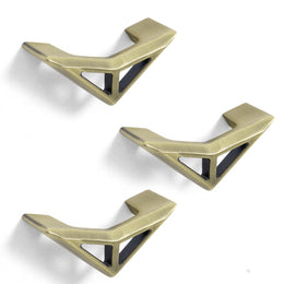 Plantex Drawer Knob/Triangle Knobs for Cabinets/Drawer Handle/Pull-Push Knobs for Home/Office Cabinet - Pack of 3 (Brass Antique)