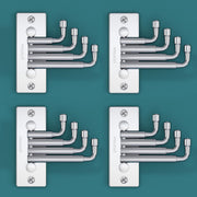 Plantex 4 Pin Stainless Steel Flexible Hooks for Bathroom/Cloth Hangers/Door Hangers/Movable Hook/Robe Hooks for Bathroom - Pack of 4 (Matt)