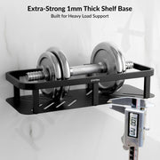 Plantex Stainless 304 Grade Steel Shelf for Bathroom/Kitchen Rack - Bathroom Accessories - Pack of 2 (12X5 Inches-Black Finish)