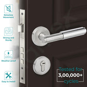 Plantex Main Door Lock/Stainless Steel Mortise Door Lock for Bedroom/Home/Office/Hotel/Mortise Locks with 3 Keys - (Satin)