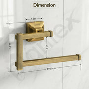 Plantex 304 Grade Stainless Steel Napkin Holder for Washbasin/Hand Towel Hanger or Kitchen/Towel Holder/Bathroom Accessories - Squaro (Brass Antique)