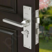 Plantex Stainless Steel Door Lock Handle Set/6-Lever Lock Mechanism with 3 Years of Warranty/Mortise Lock with 3 Keys, Brass Lock Body & Cylinder - (Matt)