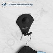 Plantex Royal Stainless Steel Robe Hook for Bathroom/Cloth-Towel Hanger/Napkin Hanger/Bathroom Accessories (Black, Powder Coated)