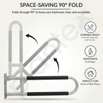 Plantex 304 Grade Stainless Steel 24 Inch U-Shape Grab Bar for Bathroom