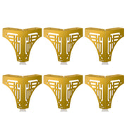 Plantex 4 Inch Sofa Legs for Bed Furniture/Sofa Legs for Table/Sofa Support Legs with Rubber Grip (Gold, 6 Pcs)