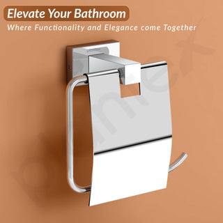 Plantex Stainless Steel Toilet Paper Roll Holder/Tissue Paper Holder in Bathroom/Kitchen/Bathroom Accessories - Nexa (Chrome)