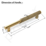 Plantex Main Door Handle/Stainless Steel & Aluminium Door Handle/12 Inch Pull-Push Handle for Home/Office/Hotel - Pack of 1 (DTMD-409, Brass Antique & Gold)