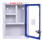 Plantex First Aid Box/Emergency Medicine Storage Box/First Aid Kit Box/Medical Box for Home, School & Office/Lockable with Multi Compartment - (Blue & White) Ã¢â‚¬â€œ Big Size Wall Mount Ã¢â‚¬â€œ Metal
