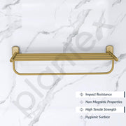 Plantex 304 Grade Stainless Steel 24 inch Towel Rack/Towel Stand/Towel Bar/Towel Hanger for Bathroom/Bathroom Accessories - Parv (Brass Antique)