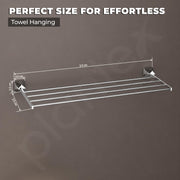 Plantex Towel Rack for Bathroom/Pure Brass Towel Holder/24 Inch Towel Stand/Towel Bar/Bathroom Accessories - Pack of 1 (APS-ASC-13, Chrome)