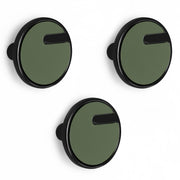 Plantex Knobs for Drawers/Drawer Knobs/Round Knob for Cabinets/Pull-Push Knob for Kitchen/Bedroom/Drawer - Pack of 3 (SH-433, DC-Black & Green)