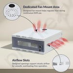 Plantex CCTV/DVR Rack/NVR/cctv box/Network Rack/Cabinet/with Lock/Server Rack with Power Socket - 2U - Wall Mount - (Metal) Transparent Glass Door Cabinet Box with keylock