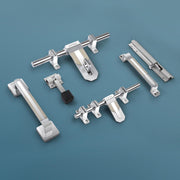 Plantex Stainless Steel Door Kit for Single Door/Door Accessories (10-inch Al-Drop,8-inch Latch,2 Handles of 8 and 7 Inch,7-inch Tower Bolt and 4-inch Door Stopper- (Chrome & Satin)