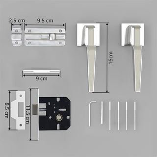Plantex Heavy Duty Bathroom Door Lock/Mortise Keyless Door Lock for Home/Bathroom/Store Room/Balcony/Office with Baby Latch – 7064 Satin White & Chrome Finish