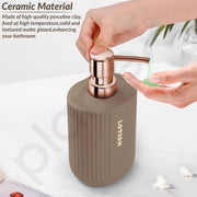 Plantex Ceramic Bathroom Set - Soap Holder for Bathroom/Liquid Soap Dispenser/Tumbler Holder/Toothbrush Holder - 3 Pcs Set