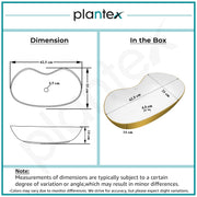 Plantex Ceramic Wash Basin for Bathroom/Table Top Washbasin/Designer Countertop Basin for Bathroom/Restaurants/Hotel (White&Gold - 24.5 x 13 x 5.5 Inch)