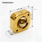 Plantex Dopamine Door Bell for Home/Square Door Chime with Brass Bell/Temple & Meditation Bell for Positive Energy & Home DÃƒÂ©cor - Pack of 1 (DTK-292 - Gold)