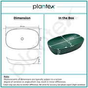 Plantex Basin for Bathroom/Ceramic Table Top Wash Basin/Over Counter Washbasin for Restaurant/Hotel (Square - Matt Green, 23 x 14.5 x 5 Inch)