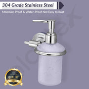 Plantex 304 Grade Stainless Steel Liquid Soap Dispenser/Shampoo Dispenser/Hand Wash Dispenser/Bathroom Accessories - Daizy (Chrome)