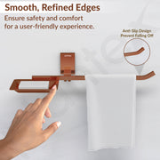Plantex 304 Grade Stainless Steel Soap Dish with Napkin Ring/Soap Stand/Soap Holder/Napkin Holder/Towel Hanger for Bathroom/Bathroom Accessories - Pack of 1 (Crystal, PVD Rose Gold)
