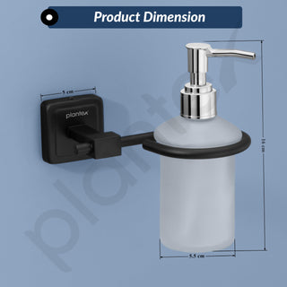 Plantex 304 Grade Stainless Steel Liquid Soap Dispenser/Handwash Dispenser/Shampoo Dispenser for Bathroom Accessories - Decan (Black)