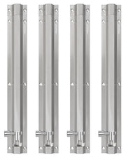 Plantex Stainless Steel 12 inch Tower Bolt/Tower Bolt for Home,Offices Doors and Windows/Tower Bolt for Main Door/Door Latch/Kundi/Chitakini/Door Latch for Windows (Chrome, Pack of 4)