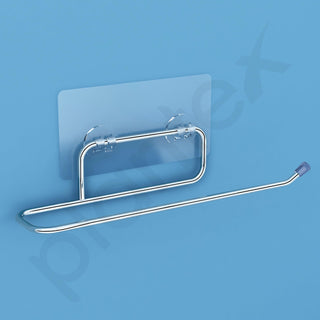 Plantex Tissue Roll Holder Self Adhesive Toilet Paper Roll Holder/Tissue Paper Roll Holder Self Adhesive/Toilet Roll Holder for Bathroom Accessories (Chrome - Pack of 3)