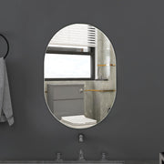 Plantex Frameless Capsule Mirror for Wall/Mirror with Beveled Smooth Edges/Mirror for Bathroom/Dressing Room/Living Room/Bedroom/Entryway - (18x12 Inch)