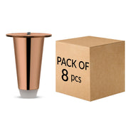 Plantex 4 Inch Sofa Legs for Bed Furniture/Sofa Legs for Table/Sofa Support Legs with Rubber Grip (Rose Gold, 8 Pcs)