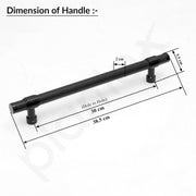 Plantex 12 Inch Main Door Handle/304 Grade Stainless Steel Handle for Door/Black Pull-Push Handle for Home/Office/3 Years Warranty By Plantex - Pack of 1 (APS-150, Black)