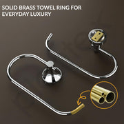 Plantex Towel Ring for Bathroom/Pure Brass Towel Holder/Towel Stand/Towel Hanger/Bathroom Accessories - Pack of 1 (APS-EFL-05, Chrome)