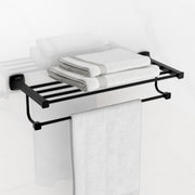 Plantex Space Aluminum Towel Rack for Bathroom/Towel Stand/Hanger/Bathroom Accessories(24 Inch-Black)