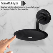 Plantex 304 Grade Stainless Steel Soap Holder/Stylish and Durable Soap Dish for Bathroom/Single Soap Tray/Bathroom Accessories - Daizy (Black)