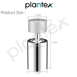 Plantex Brass Tap Extender for Kitchen Sink/360° Swivel Kitchen Sink Tap Aerator/2 Anti-Splash Modes/Upto 80% Water Saving/Fits F22 and M24 mm taps (XL-1035 Chrome)