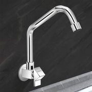 Plantex Kitchen Taps for Home Sink with Water Saving Nozzle for Kitchen Tap/360Ãƒâ€šÃ‚Â° Swivel Spout for Sink Tap for Basin with Brass Wall Flange -(PRI-311-Chrome)