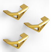 Plantex Knobs for Drawers/Drawer Knobs/Triangle Knob for Cabinets/Drawer Handle/Pull-Push Knob for Kitchen/Bedroom Drawers - Pack of 3 (Gold)