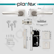 Plantex Fully Brass Door Lock with 3 Years of Warranty/Main Door Lock for Home/Mortise Lock for Door - Main Door Lock Set (Sumer-3054, Matt)