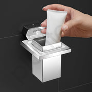 Plantex Tumbler Holder for Bathroom/304 Grade Stainless Steel Tooth Brush Holder/Toothpaste/Razor Holder/Bathroom Accessories - Pack of 1 (Delta - 2802, Chrome)