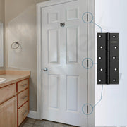 Plantex Door Hinges 6 Inch x 12 Gauge/2.5 mm Thickness/Hinges for Main Door/Butt Hinges for Home/Office/Hotel/Kabja/Soft Close Hinge - Pack of 6 (Z-Black)