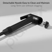 Plantex Jet Spray for Toilet/ABS Health Faucet with 1 Meter Shower Hose Pipe and Wall Hook/Health Faucet Set for Bathroom/Hand Gun for Toilet - (Jecquar, Black)