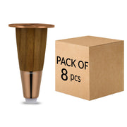 Plantex 4 Inch Sofa Legs for Bed Furniture/Sofa Legs for Table/Sofa Support Legs with Rubber Grip (Rose Gold, 8 Pcs)