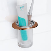 Plantex Smero Pure Brass Tooth Brush Holder/Tumbler Holder/Toothpaste Holder/Bathroom Accessories - Smart (PVD Rose Gold)