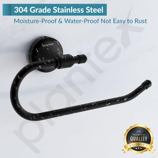 Plantex 304 Stainless Steel Towel Ring for Wash Basin/Towel Hanger/Napkin Holder/Towel Holder/Bathroom Accessories - Niko (Black)