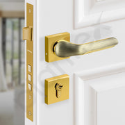 Plantex Triple Security Door Lock for Home/Main Door Lock Set with 3 Years of Warranty/Mortise Lock for Door with Brass Lock Body & Cylinder (7121 - PVD Gold & Brass Antique)