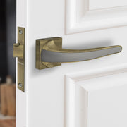 Plantex Mortise Bathroom Door Lock/Heavy Duty Keyless Door Lock for Store Room/Balcony/Office (7091 - Brass Antique & Satin Black Matt)