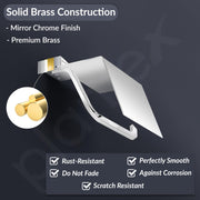 Plantex Super Brass Toilet Roll Holder for Bathroom/Tissue Roll Holder for Washroom/Toilet Paper Holder for Bathroom Accessories - Arrete (Chrome)