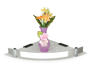 Plantex Acrylic Multipurpose Bathroom Corner Shelf/Rack/Bathroom Accessories(8 x 8 in)